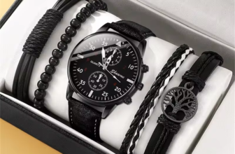 5PCS Set Fashion Mens Sports Watches Man Business Quartz Wristwatch Luxury Leather Bracelet Men Casual Clock Watch