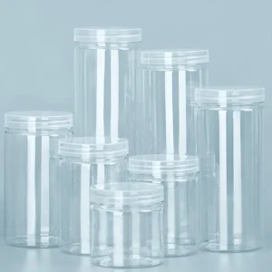 93ml~1100ml Transparent plastic jar with lid kitchen food coffee been grain storage organizer container bottle tea can candy box